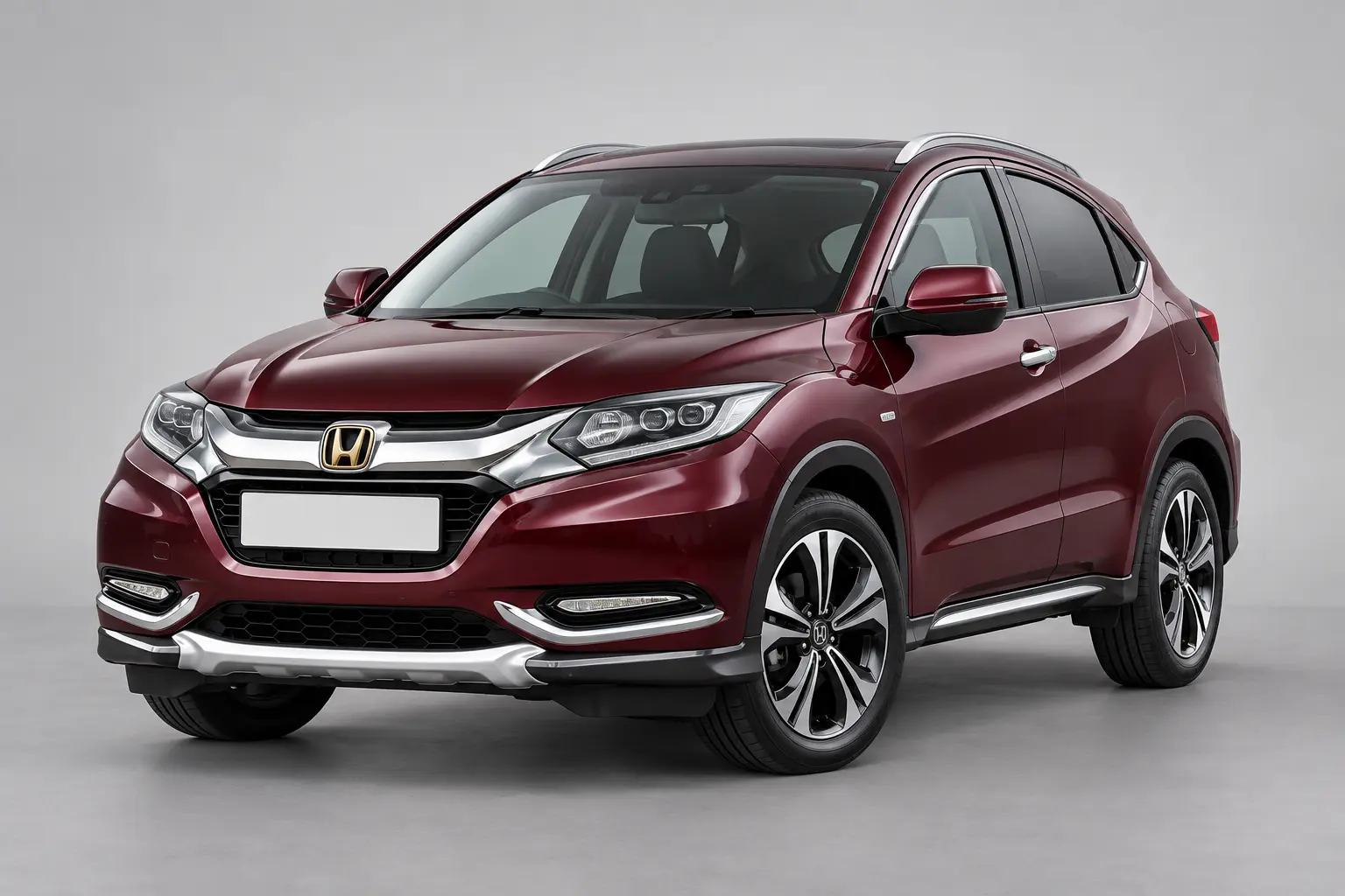Burgundy Honda HR-V crossover rental in Matale u2014 Amex Cabs rent a car